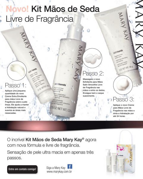 Kit Mãos de Seda Satin Hands, livre de fragrância